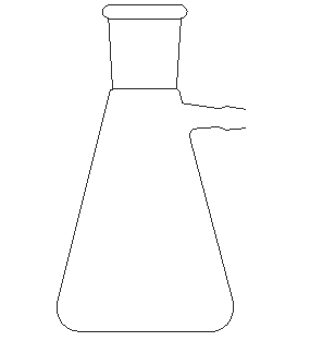 Boiling Flask, conical, wide neck, with graduations 250ml