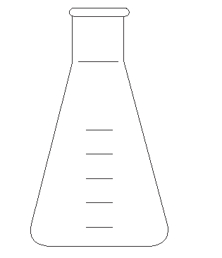 Conical Flask, erlenmeger, with graduations