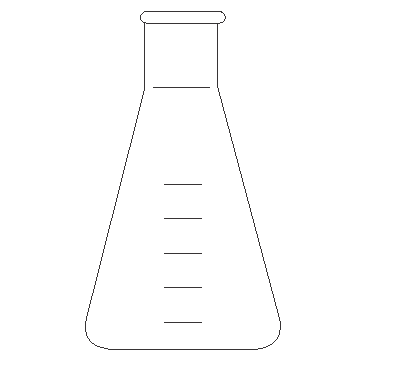 Conical Flask, erlenmeger, with graduations