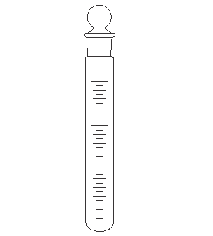 Test Tube, With Graduations&Ground-In-Glass Stopper 10ml