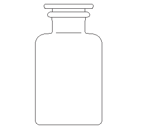 Reagent Bottle, Clear, With Mouth, With Ground-In Glass Stopper 250ml