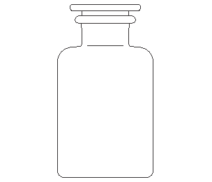 Reagent Bottle, Amber, With Mouth, With Ground-In Glass Stopper 250ml